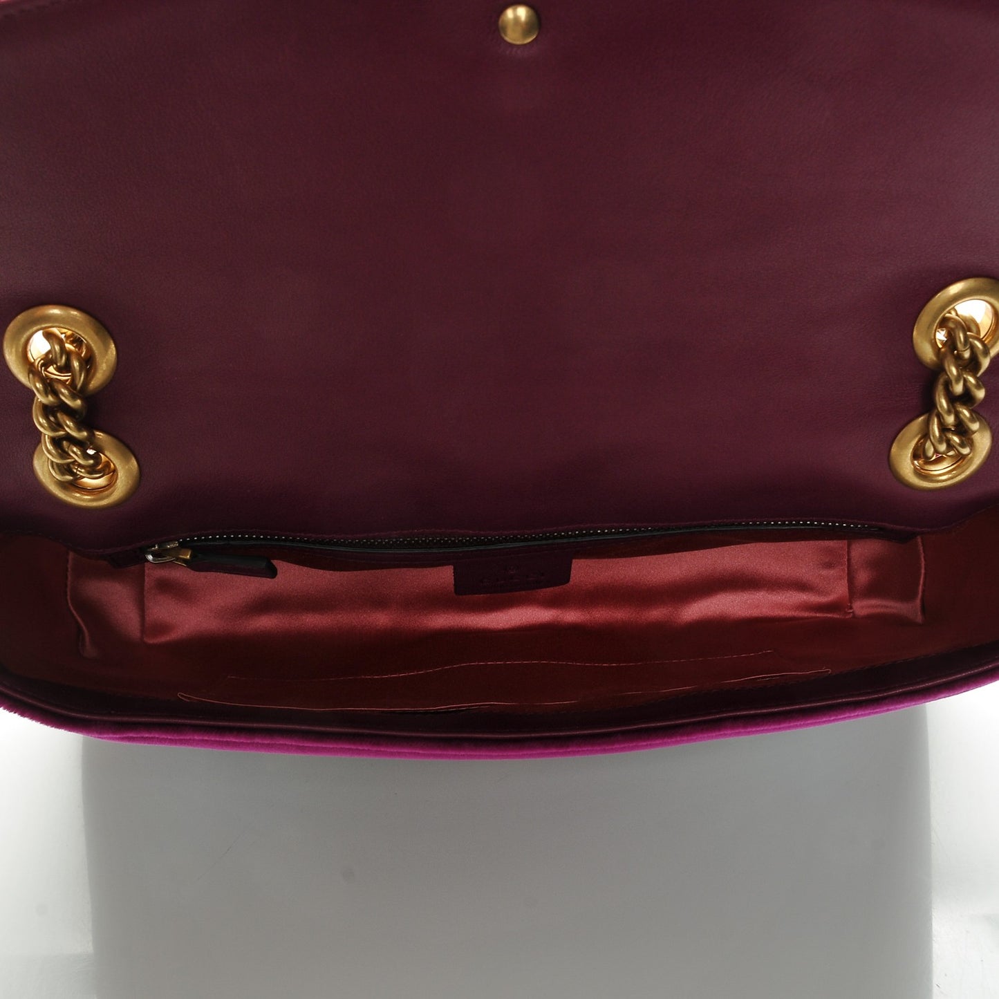 Velvet Matelasse Loved Embroidered Medium GG Marmont Shoulder Bag Fuchsia Violet Cyclamen