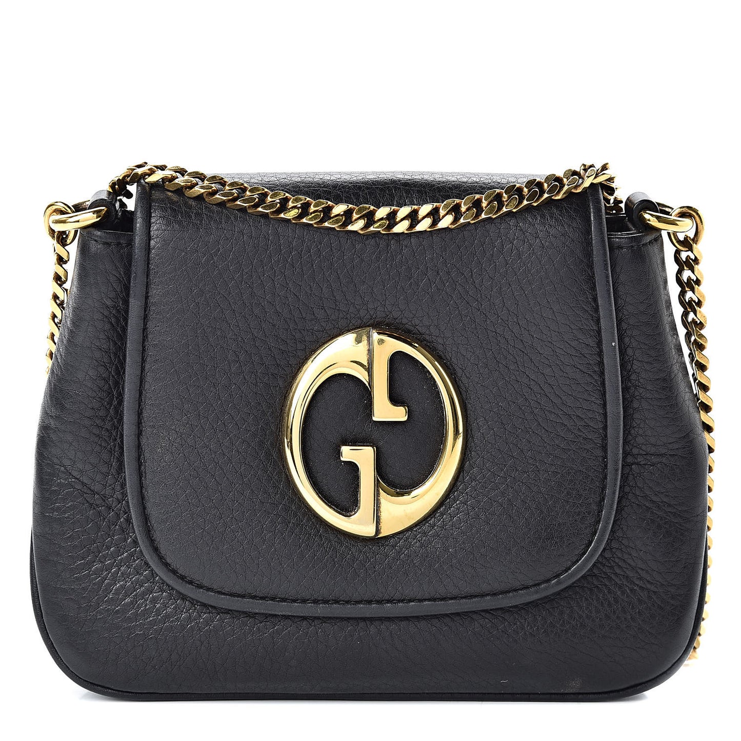 Pebbled Calfskin Small 1973 Chain Shoulder Bag Black