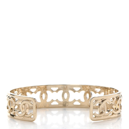 Chanel Metal Logo CC Cuff Gold 3 of 5