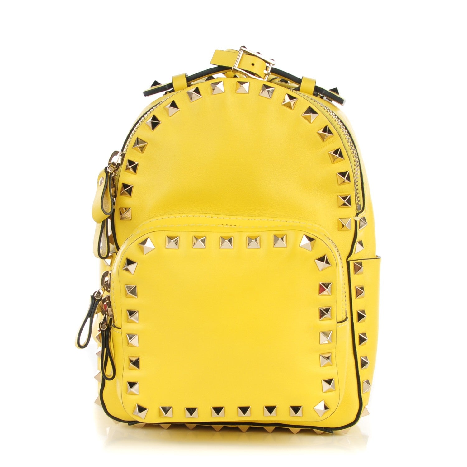 Valentino Garavani Calfskin Mini Rockstud Backpack Light Yellow 1 of 7