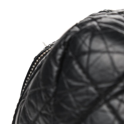 Chanel Aged Calfskin Quilted Large Secret Tag Bowling Bag Black 10 of 12
