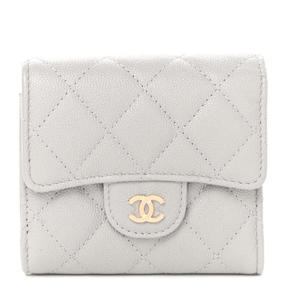 Chanel Caviar Quilted Small Flap Wallet Grey 1 of 8