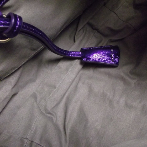 Leather O.O.C Shoulder Bag Metallic Violet