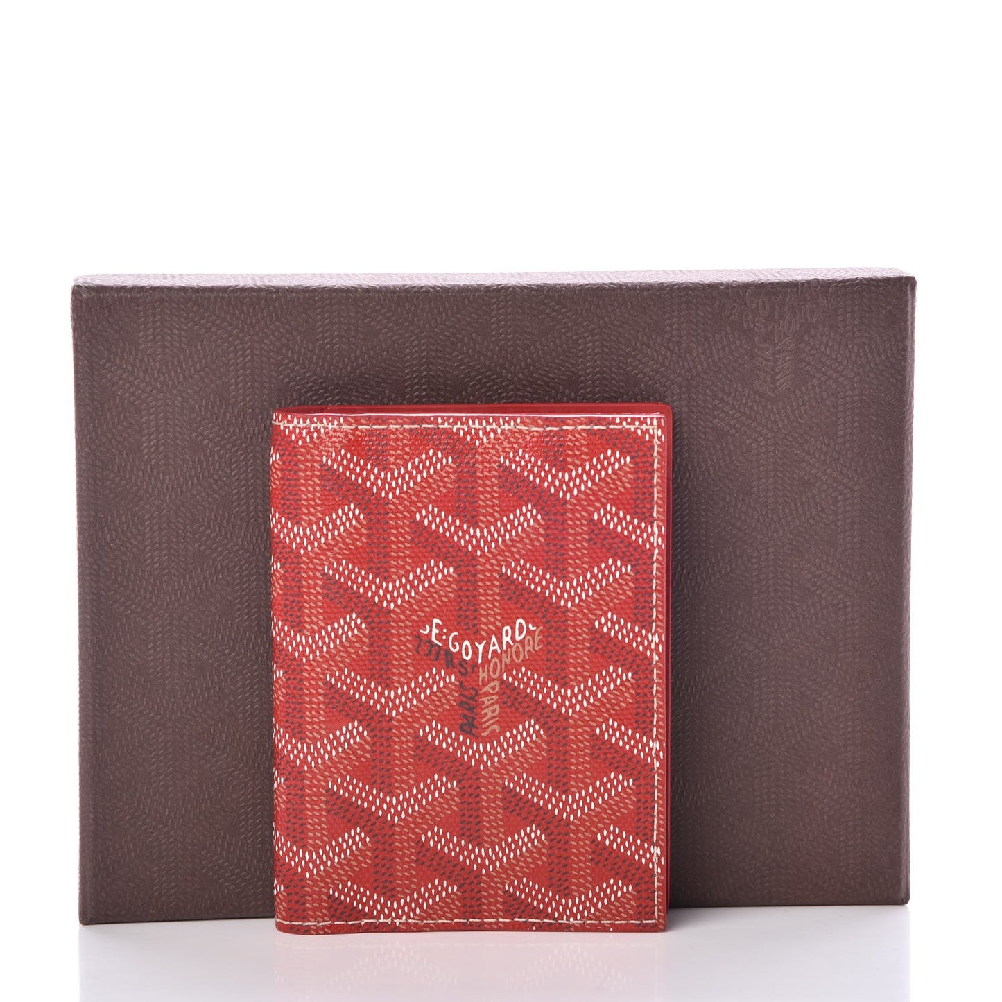 Goyardine Saint Marc Folding Card Case Red