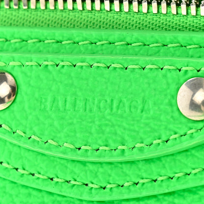 Balenciaga Grained Calfskin Neo Classic Silver Hardware Mini City Fluo Green 6 of 10