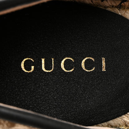 Gucci Monogram Matelasse GG Marmont Ankle Wrap Platform 35/120mm Espadrille Wedges 35.5 Beige Ebony Black Sand Storm 8 of 9