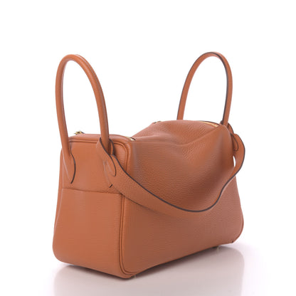 Hermes Taurillon Clemence Lindy 26 Orange 3 of 11