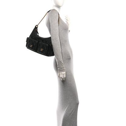 Christian Dior Grained Calfskin Saddle Bag With Strap Black 2 of 11