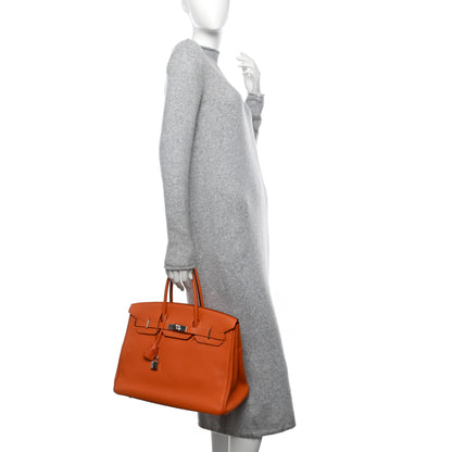Hermes Togo Birkin 35 Orange 2 of 14
