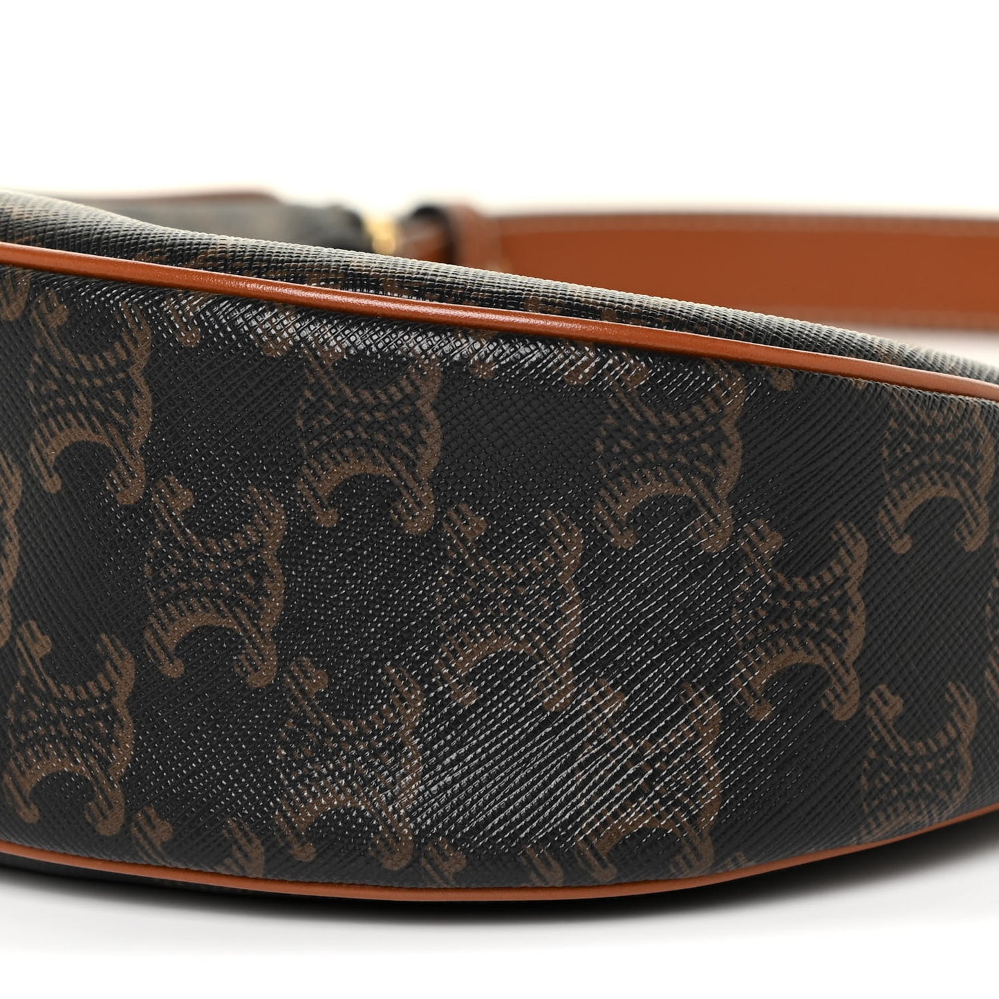 Triomphe Canvas Calfskin Ava Shoulder Bag Tan