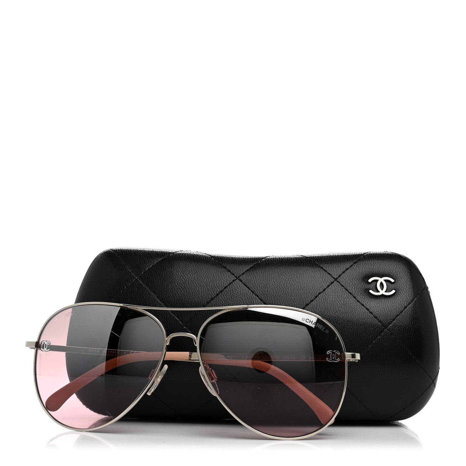 Chanel CC Aviator Sunglasses 4189-T-Q Pink 1909642 – FASHIONPHILE