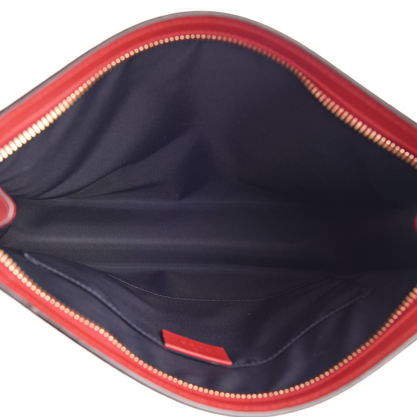 GG Supreme Monogram Blooms Large Cosmetic Case Beige Blue Navy Hibiscus Red