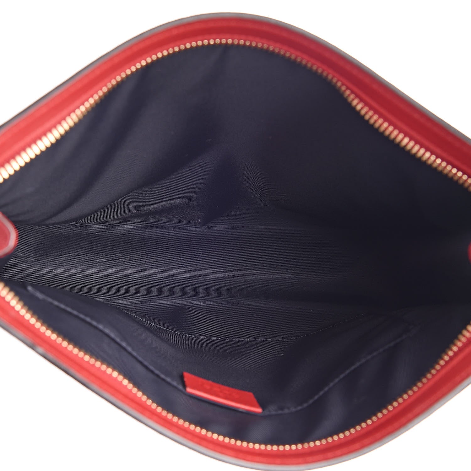 Gucci GG Supreme Monogram Blooms Large Cosmetic Case Beige Blue Navy Hibiscus Red 5 of 8