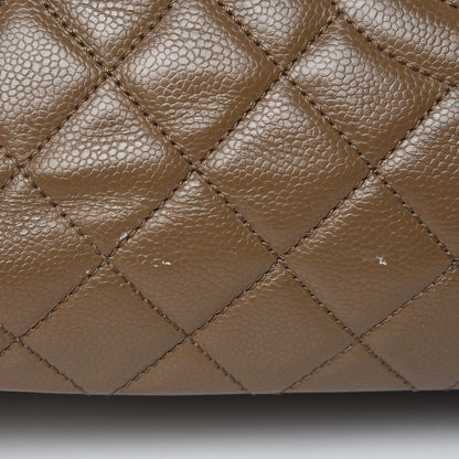 Chanel Caviar Quilted XL Grand Shopping Tote GST Dark Beige 18 of 19