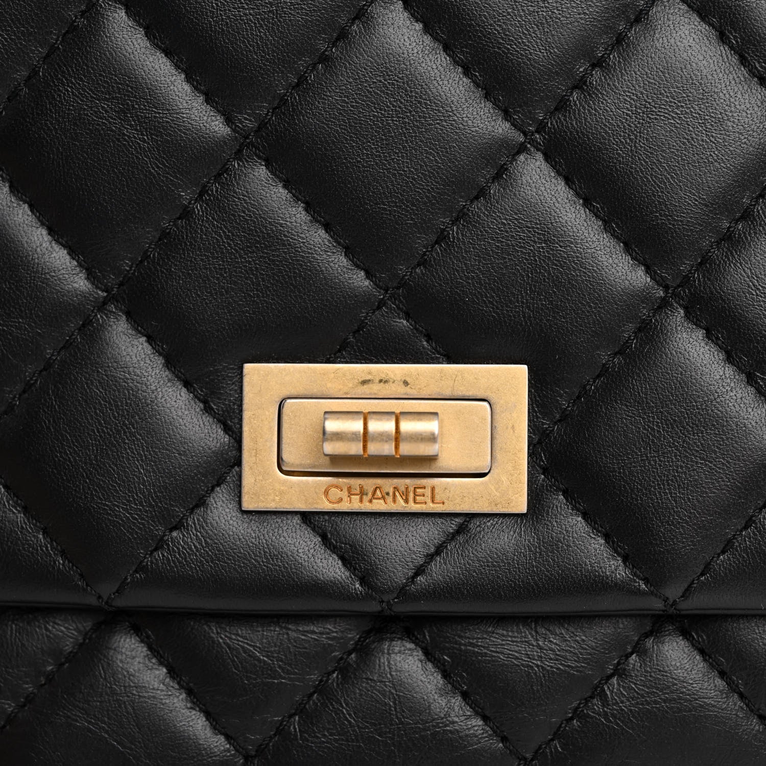 Chanel Aged Calfskin Quilted Reissue 2.55 Clutch Black 11 of 12