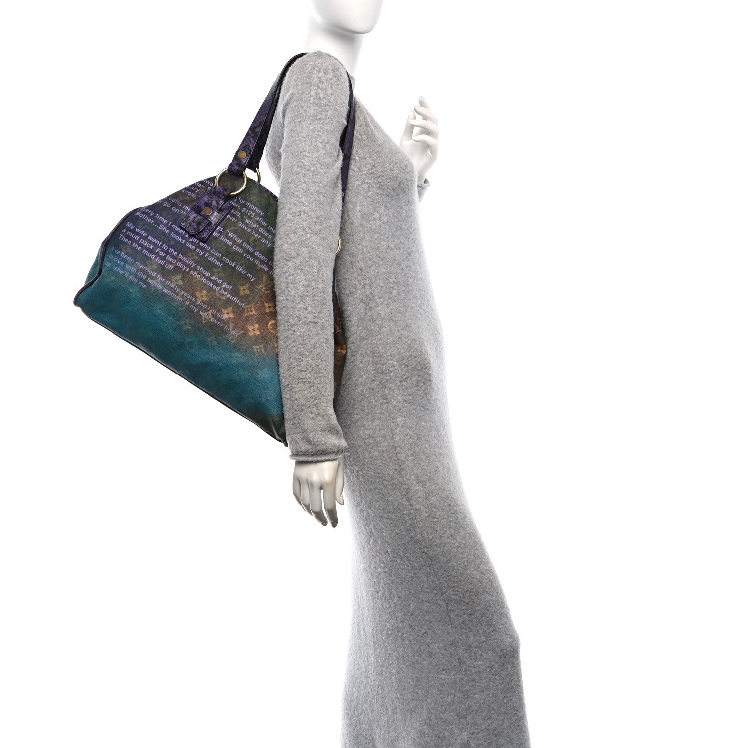 Louis Vuitton Richard Prince Monogram Karung Heartbreak Jokes Tote 2 of 9