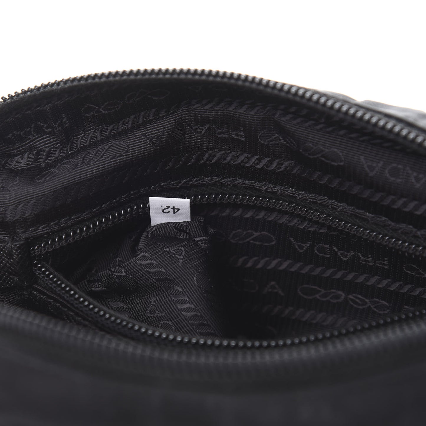 Nylon Tessuto Cosmetic Pouch Black