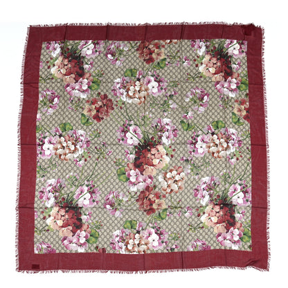 Gucci Modal Silk GG Monogram Gery Square Scarf Lacquer Light Brown 1 of 5