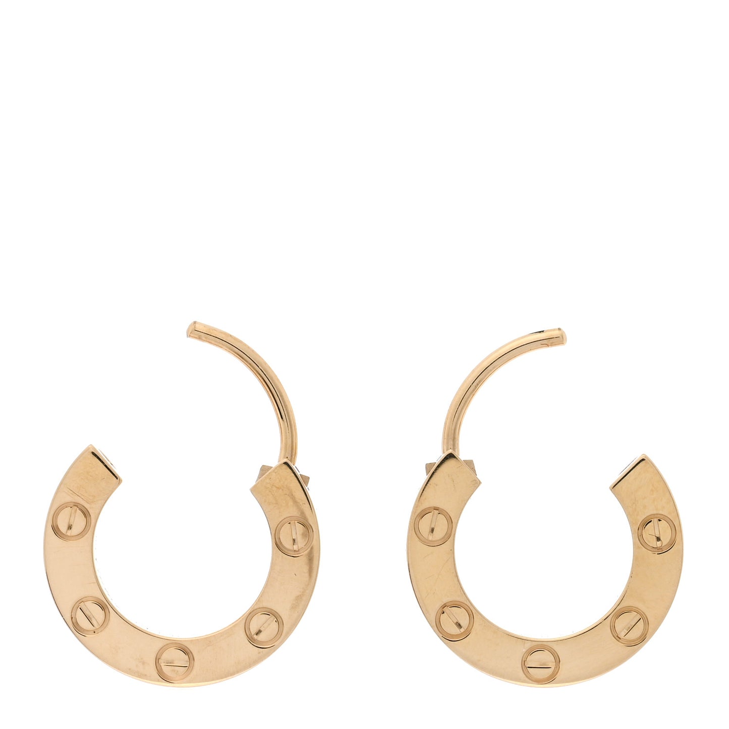 18K Yellow Gold LOVE Hoop Earrings