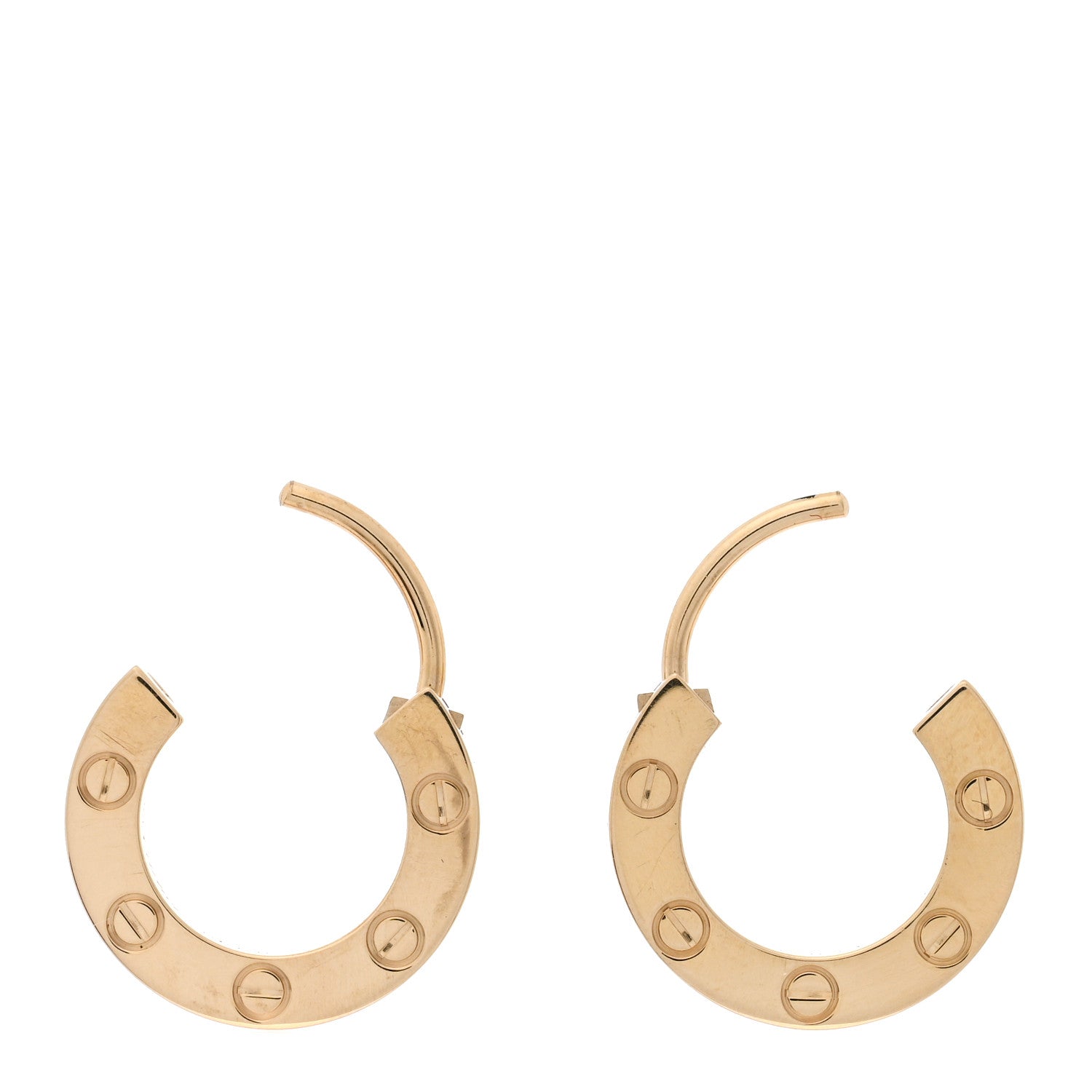 Cartier 18K Yellow Gold LOVE Hoop Earrings 3 of 4