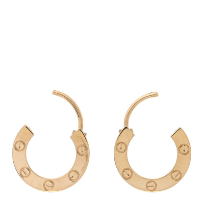 Cartier 18K Yellow Gold LOVE Hoop Earrings 3 of 4