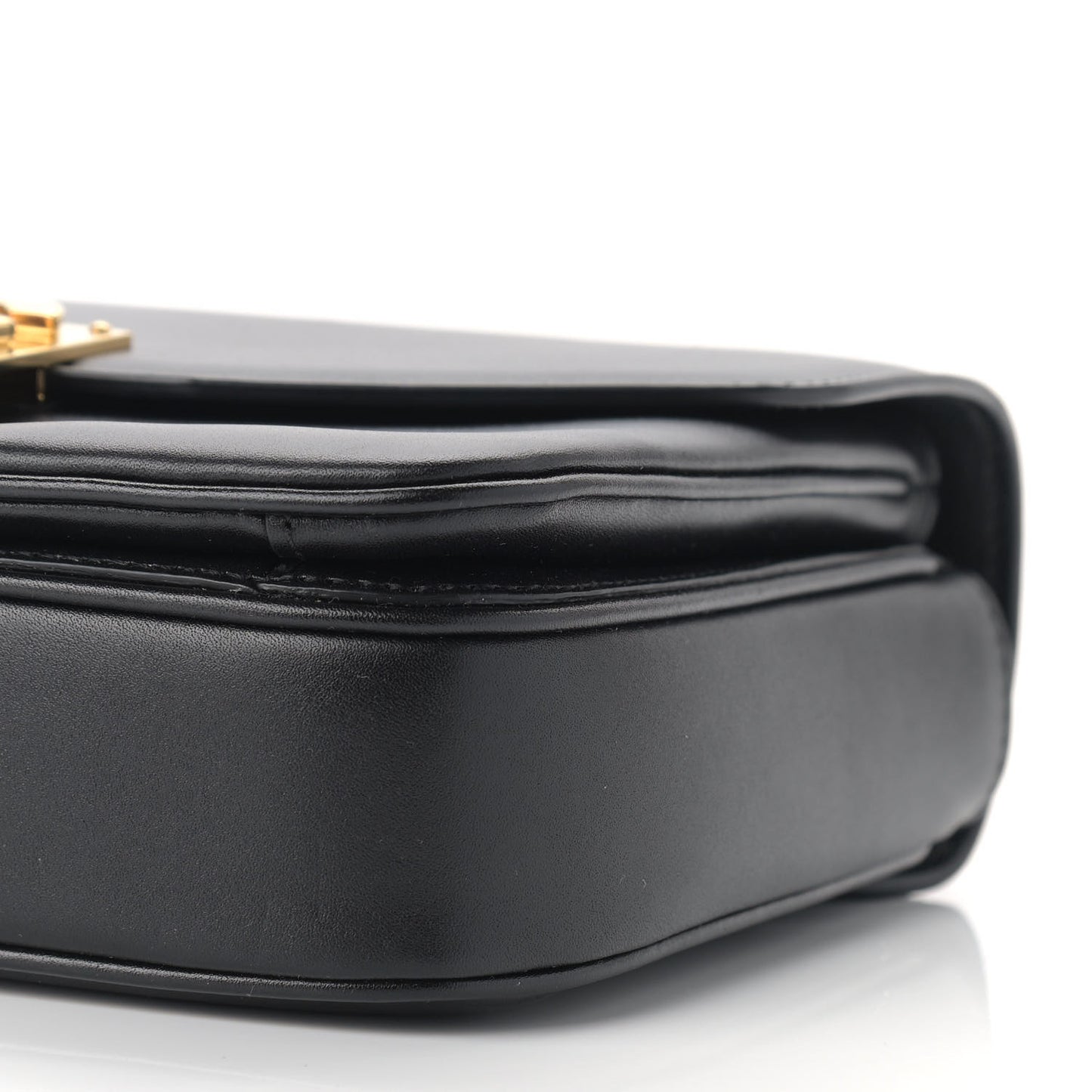 Shiny Calfskin Small C Bag Black