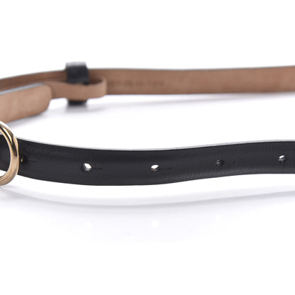 Gucci Calfskin Horsebit Skinny Belt 70 28 Black 3 of 5