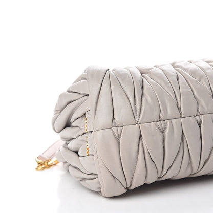 Miu Miu Nappa Matelasse Clutch Pomice Cammeo 12 of 16