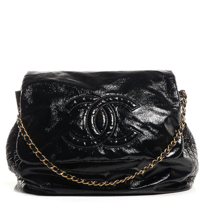 Chanel Vinyl Rock and Chain Large Flap Black 1 of 7