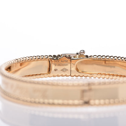 Van Cleef & Arpels 18K Yellow Gold Perlee Signature Bangle Bracelet S 5 of 8