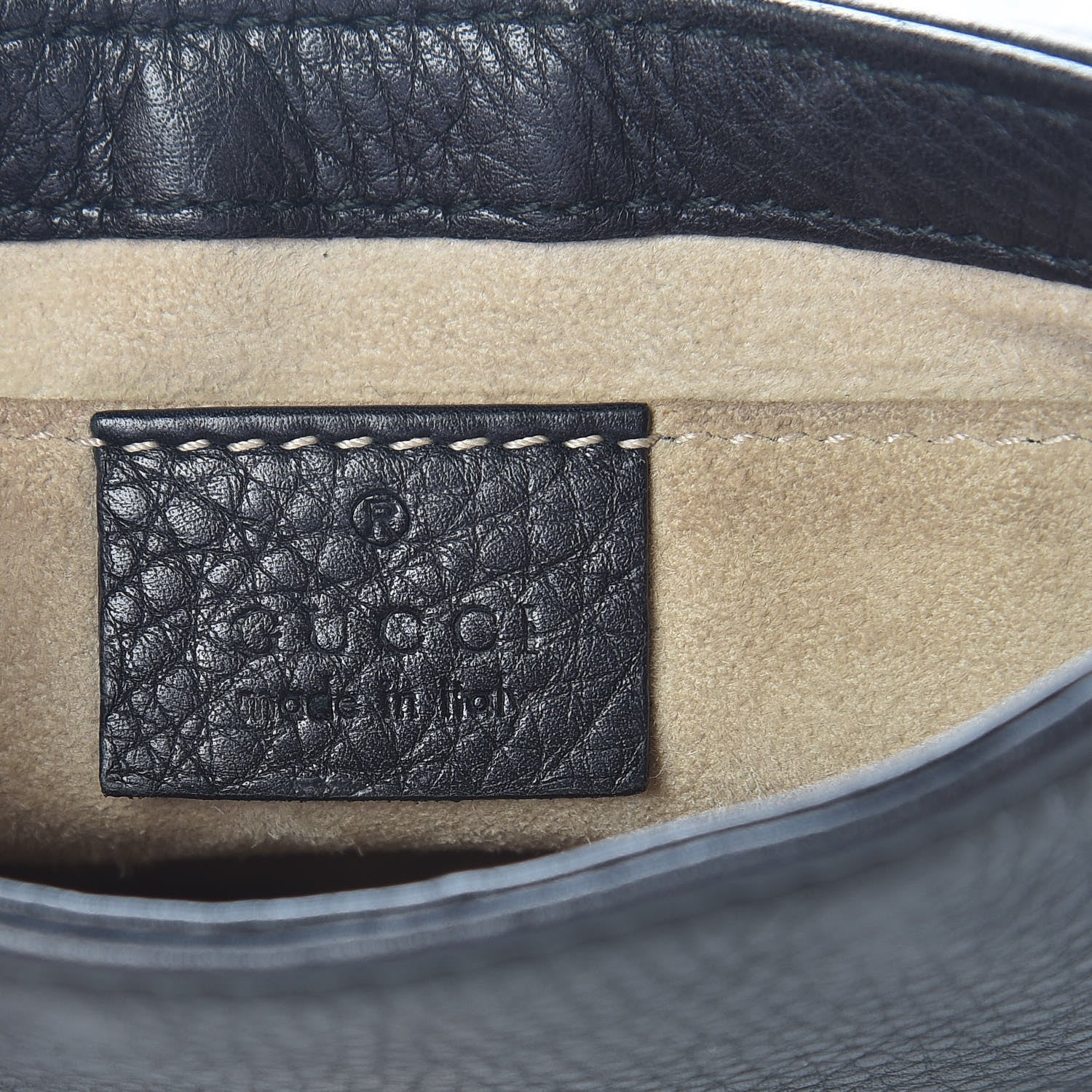 Gucci Pebbled Calfskin Small 1973 Chain Shoulder Bag Black 5 of 10