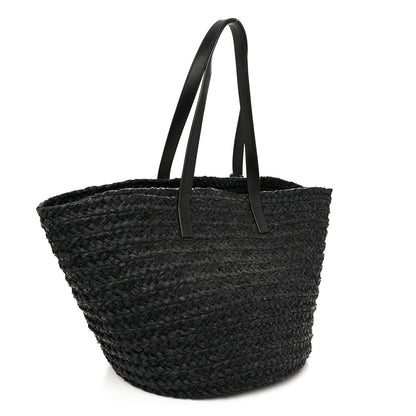 Saint Laurent Raffia Medium Panier Bag Black 3 of 9