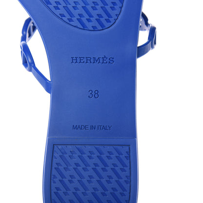 Hermes TPU Rivage Sandals 38 Blue Smalt 9 of 10