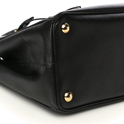 Prada Saffiano Small Galleria Double Zip Tote Black 9 of 14