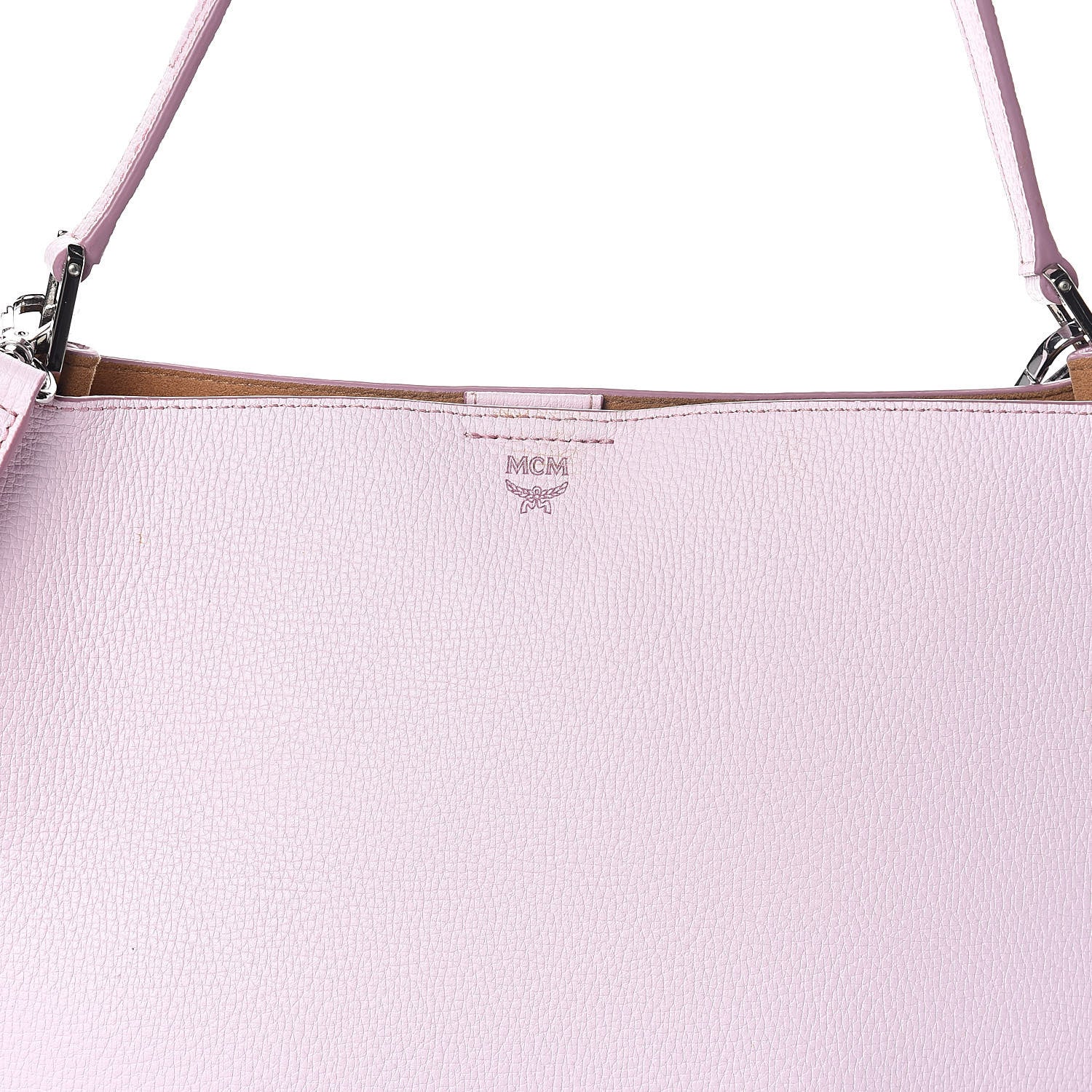 MCM Grained Calfskin Sarah Medium Visetos Hobo Prism Pink 7 of 10