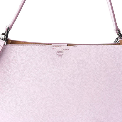 MCM Grained Calfskin Sarah Medium Visetos Hobo Prism Pink 7 of 10