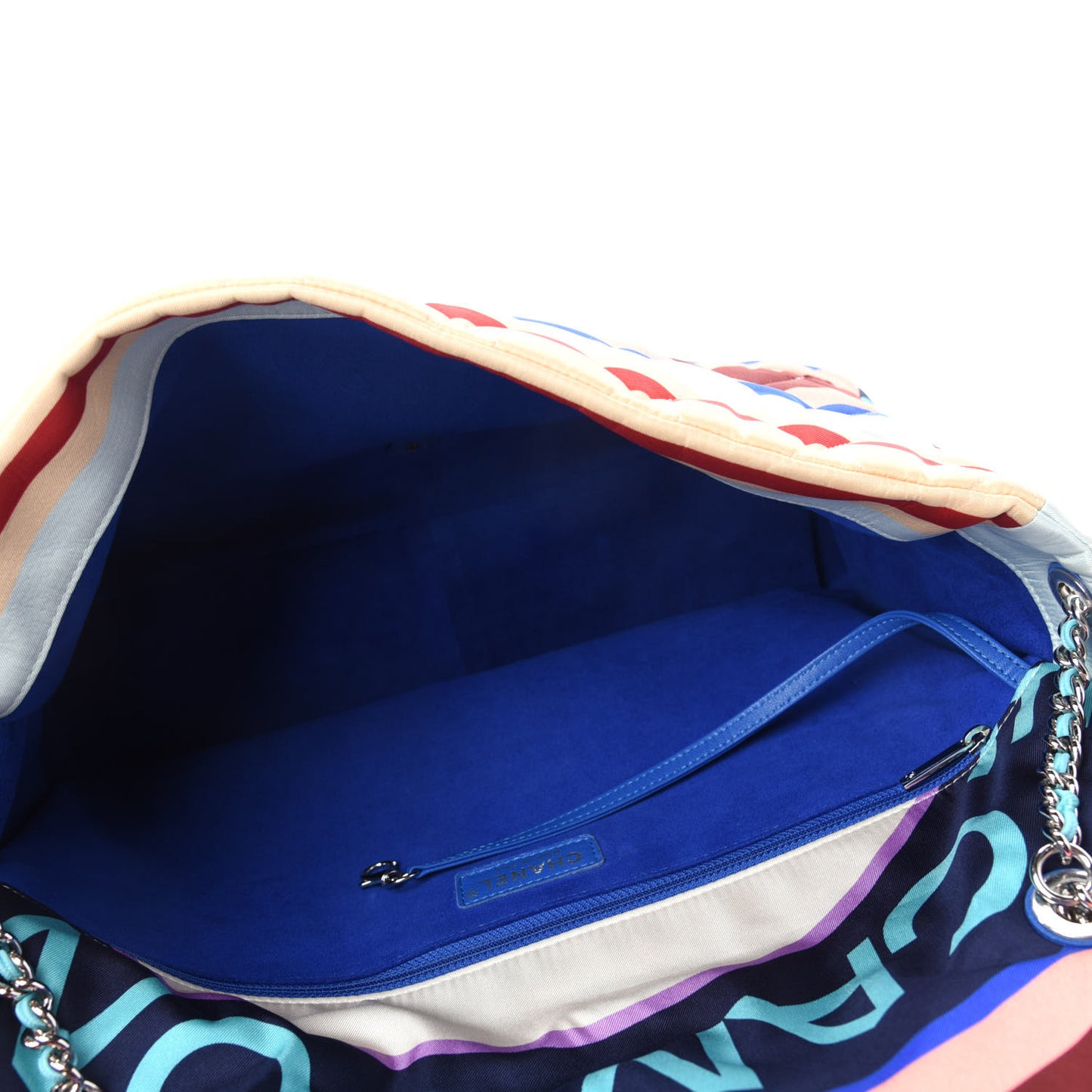 Fabric Quilted Printed Flap Multicolor