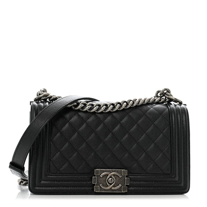 Chanel Caviar Quilted Medium Boy Flap Black 1 of 11