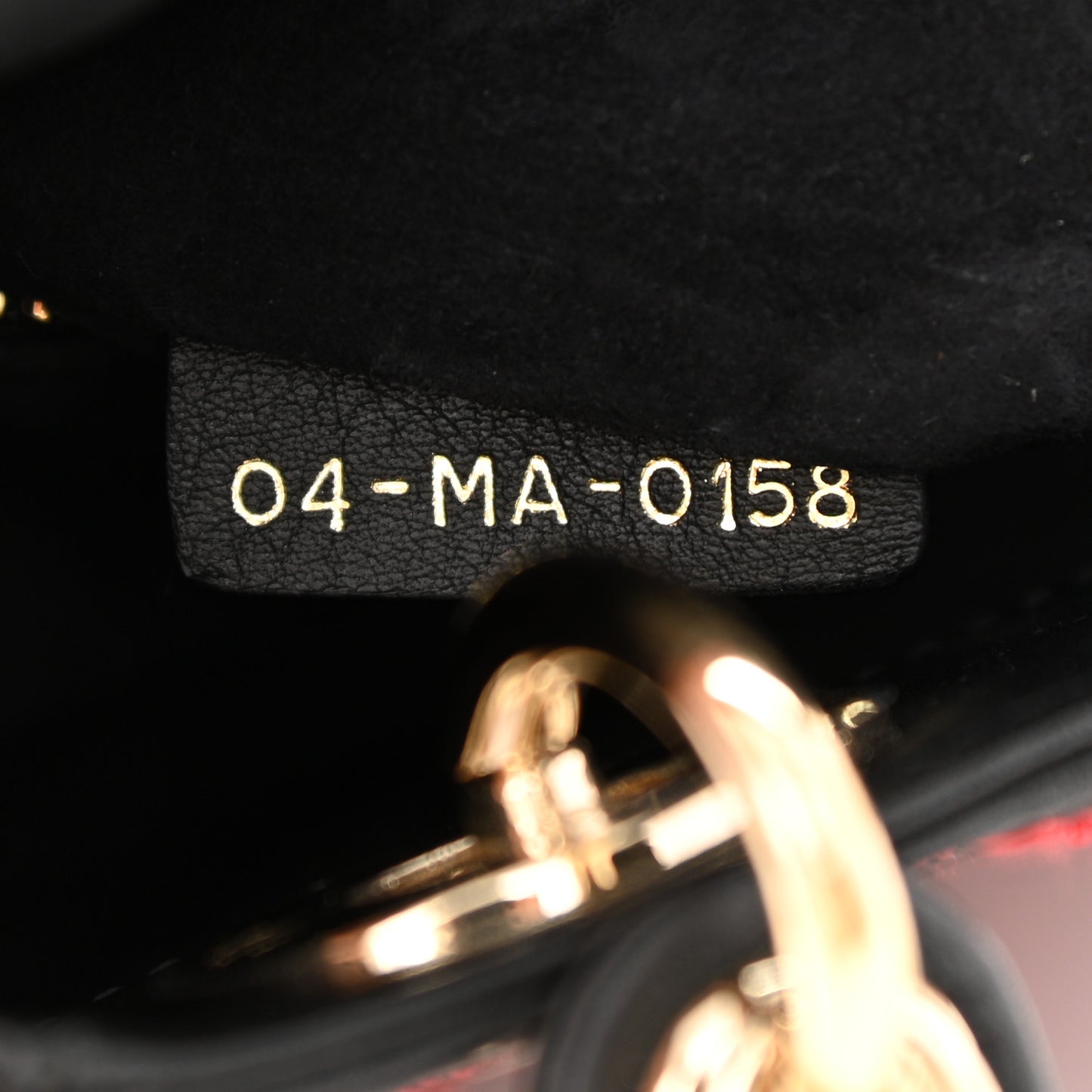 Smooth Calfskin Embroidered Heart Mini Lady Dior Black