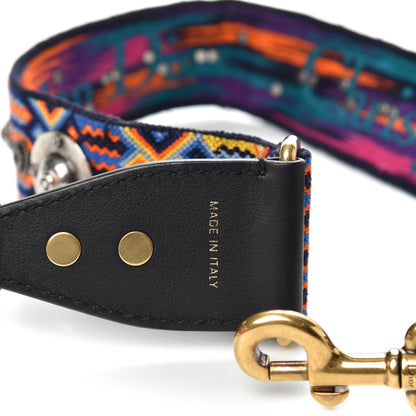 Christian Dior Canvas Embroidered Studded Mexico Shoulder Strap Multicolor 4 of 5