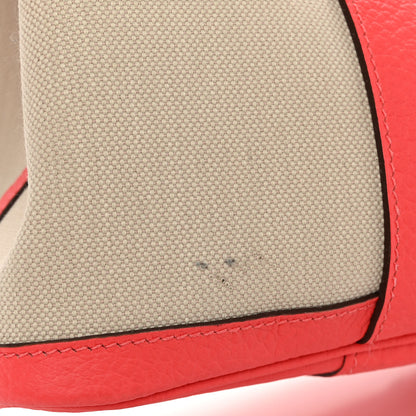 Hermes Toile Militaire Vache Country Garden Party 30 TPM Tote Beton Rose Texas 11 of 11