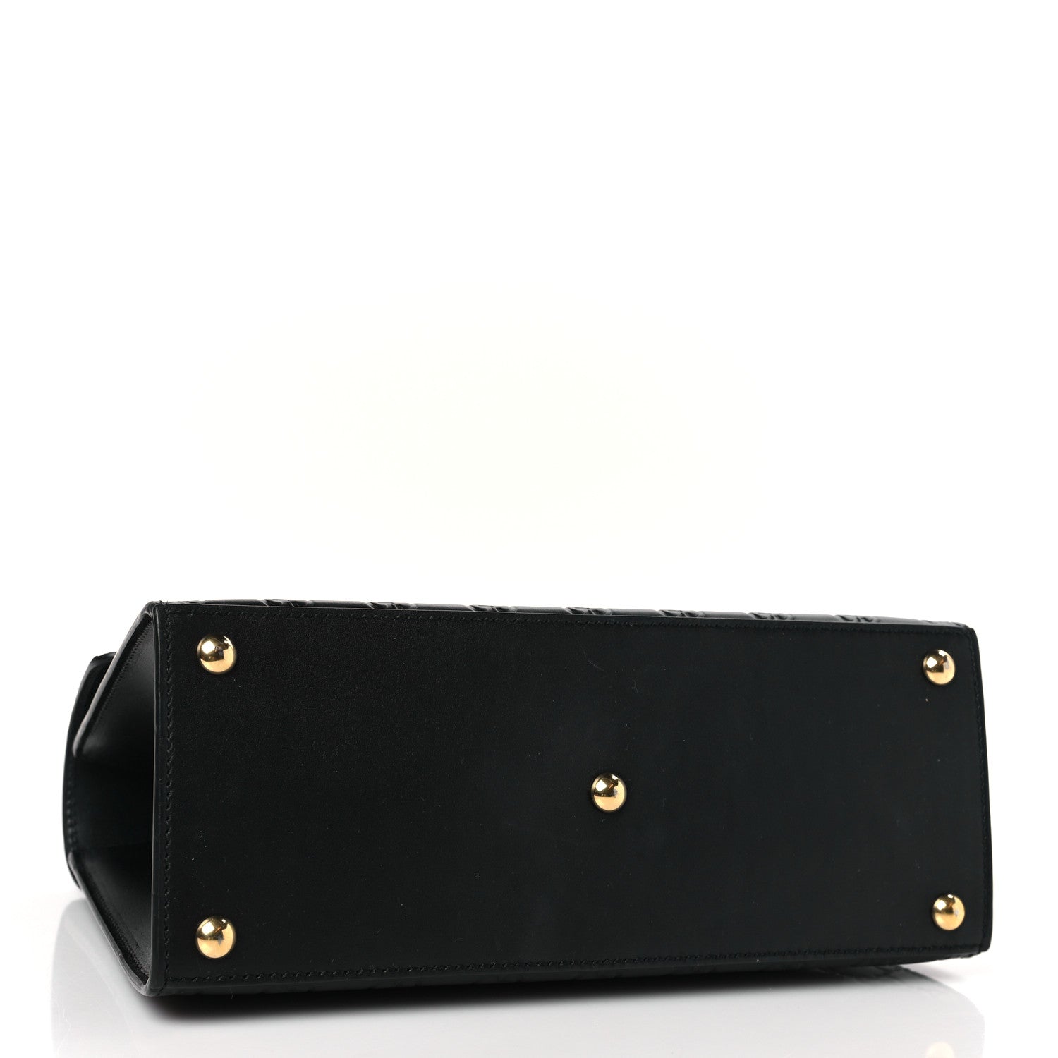 Gucci Guccissima Signature Small Padlock Top Handle Bag Black 4 of 9