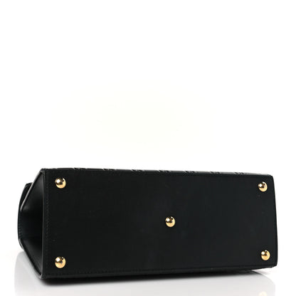 Gucci Guccissima Signature Small Padlock Top Handle Bag Black 4 of 9