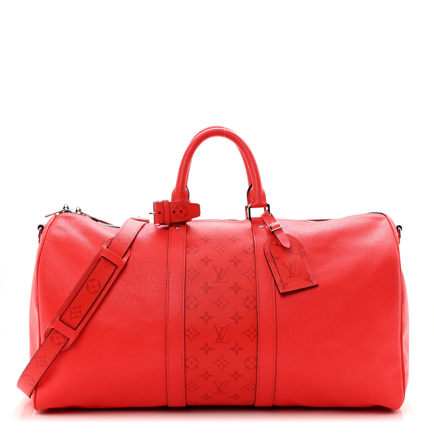 Louis Vuitton Taigarama Keepall Bandouliere 50 Fire Red 1 of 12