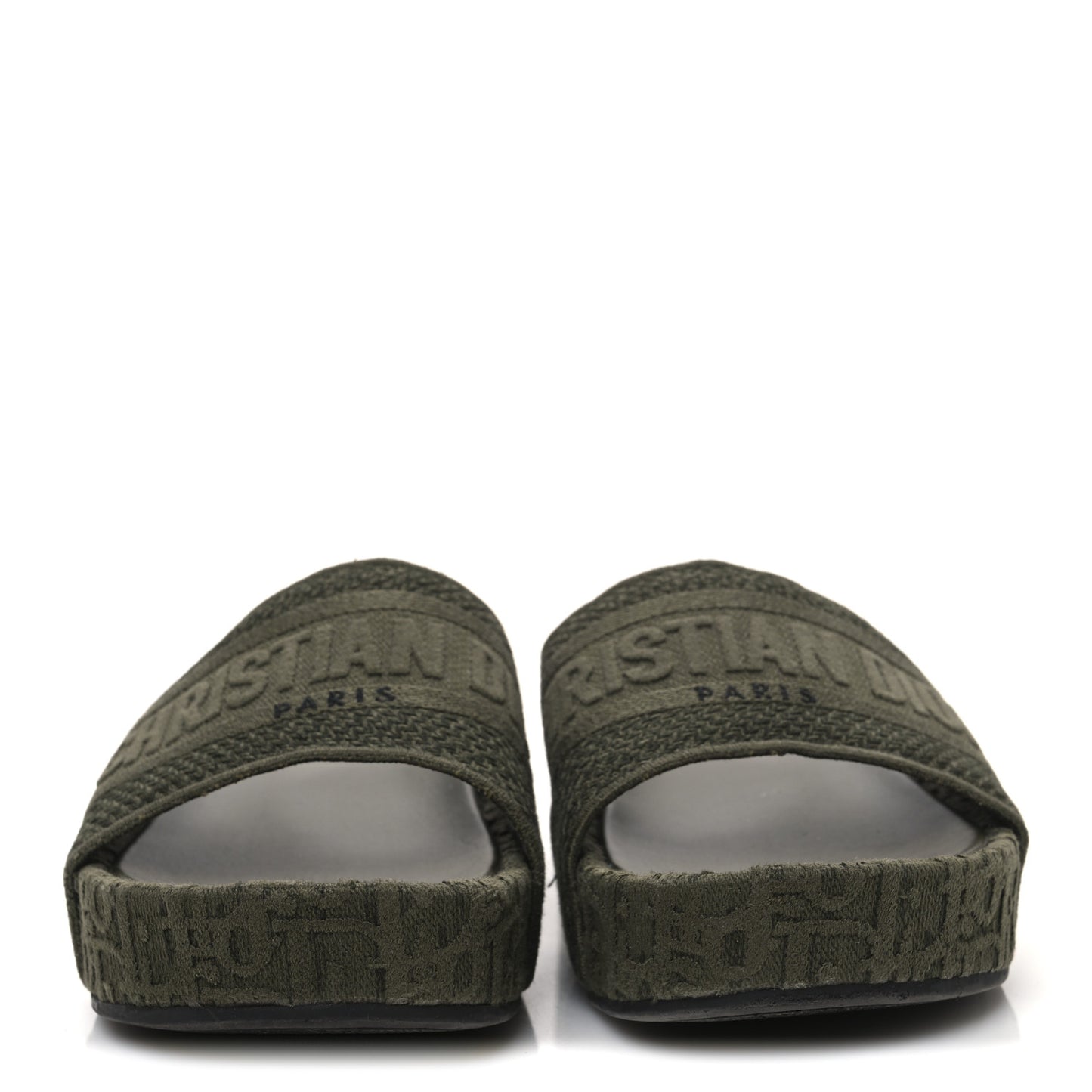 Oblique Denim D-Way Platform Sandal 41 Kaki