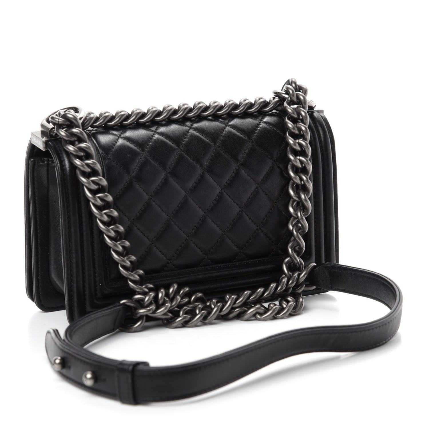 Chanel Lambskin Quilted Small Boy Flap Black 2 of 10