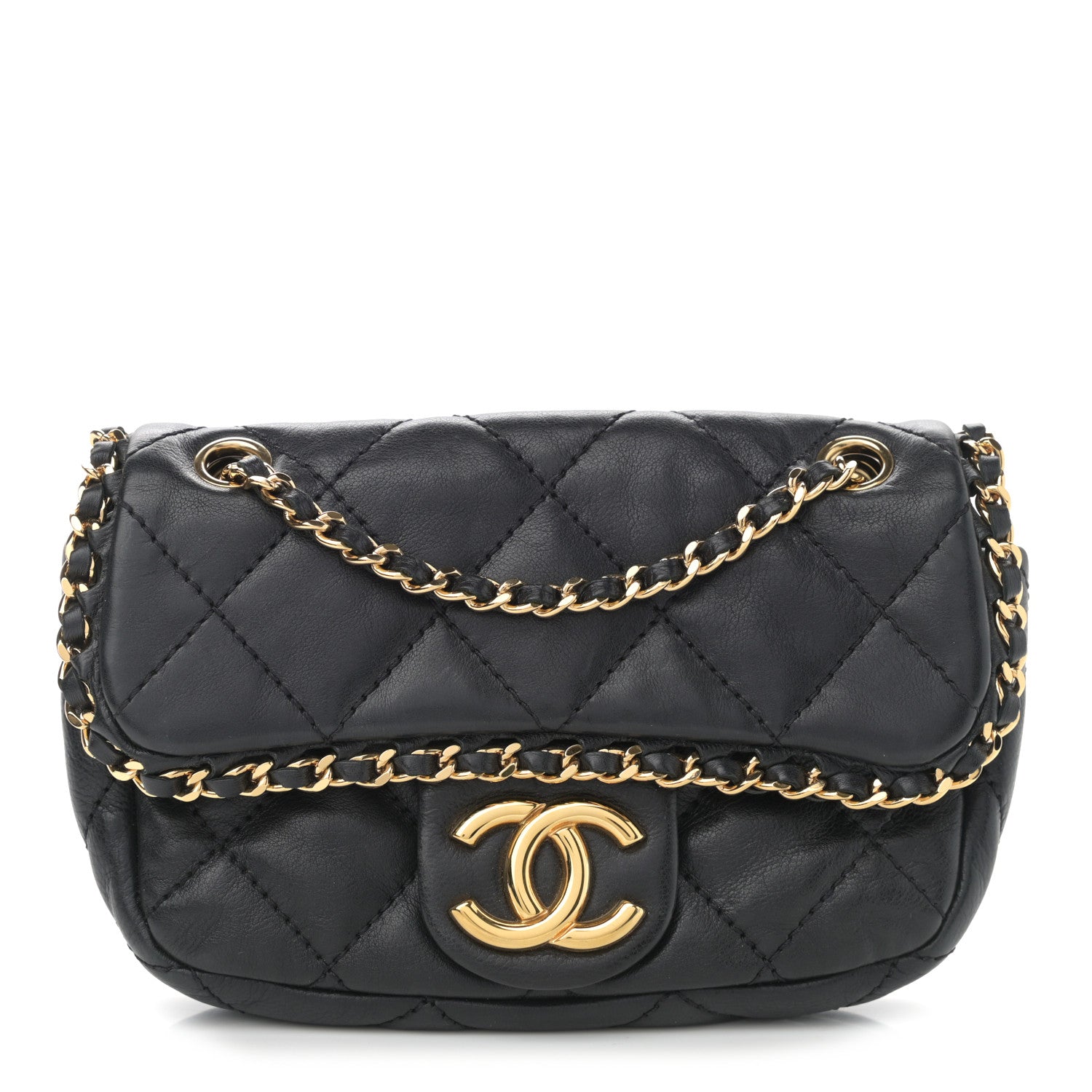 Chanel Calfskin Mini Chain Me Flap Black 1 of 10