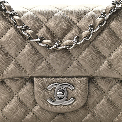 Chanel Iridescent Caviar Quilted Mini Rectangular Flap Bronze 12 of 13