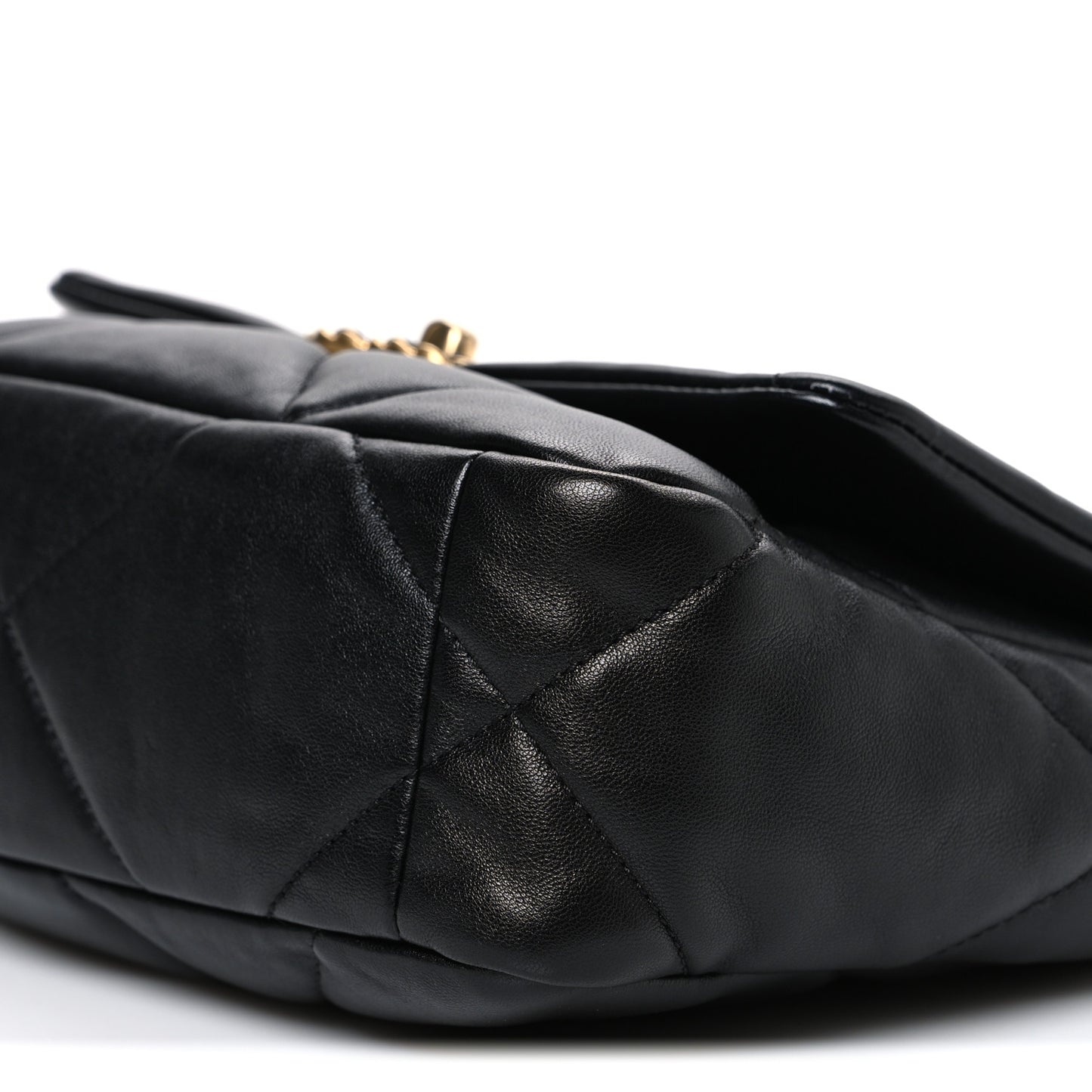 Lambskin Quilted Medium Chanel 19 Flap Black