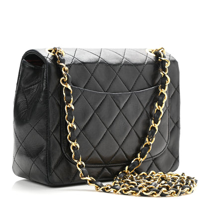 Chanel Lambskin Quilted Mini Square Flap Bag Black 3 of 11